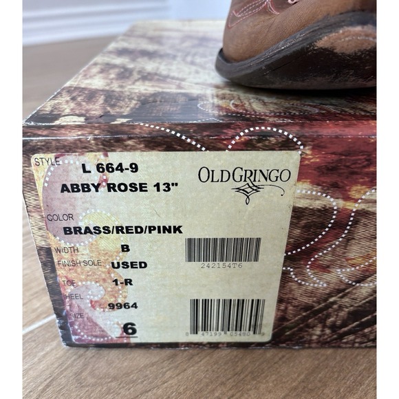 Old Gringo Abby Rose Floral Leather Embroidered Cowboy Boots 6 Western Rodeo - Picture 10 of 16